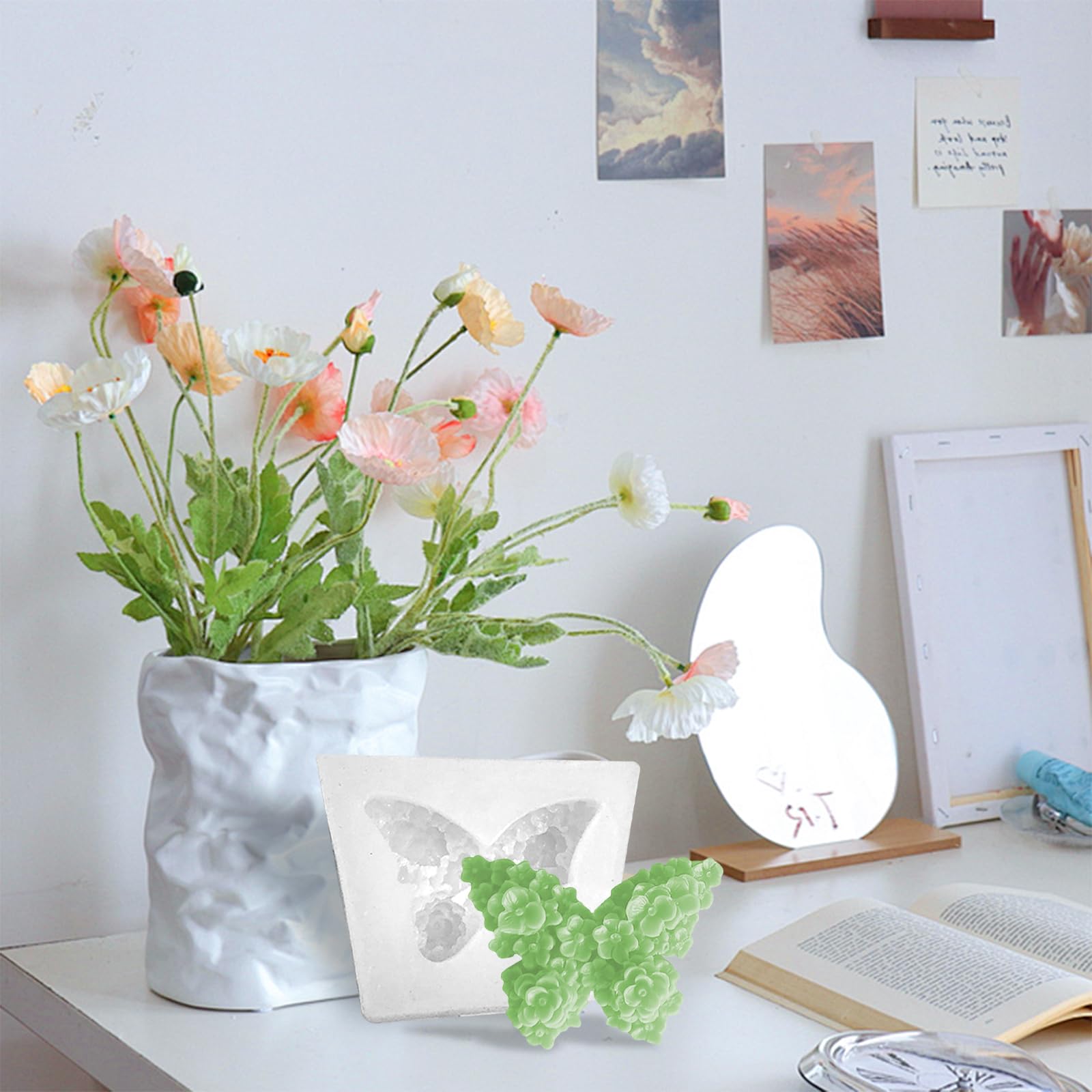 YWNYT Lot de 13 moules en silicone en forme de cactus pour bougies en