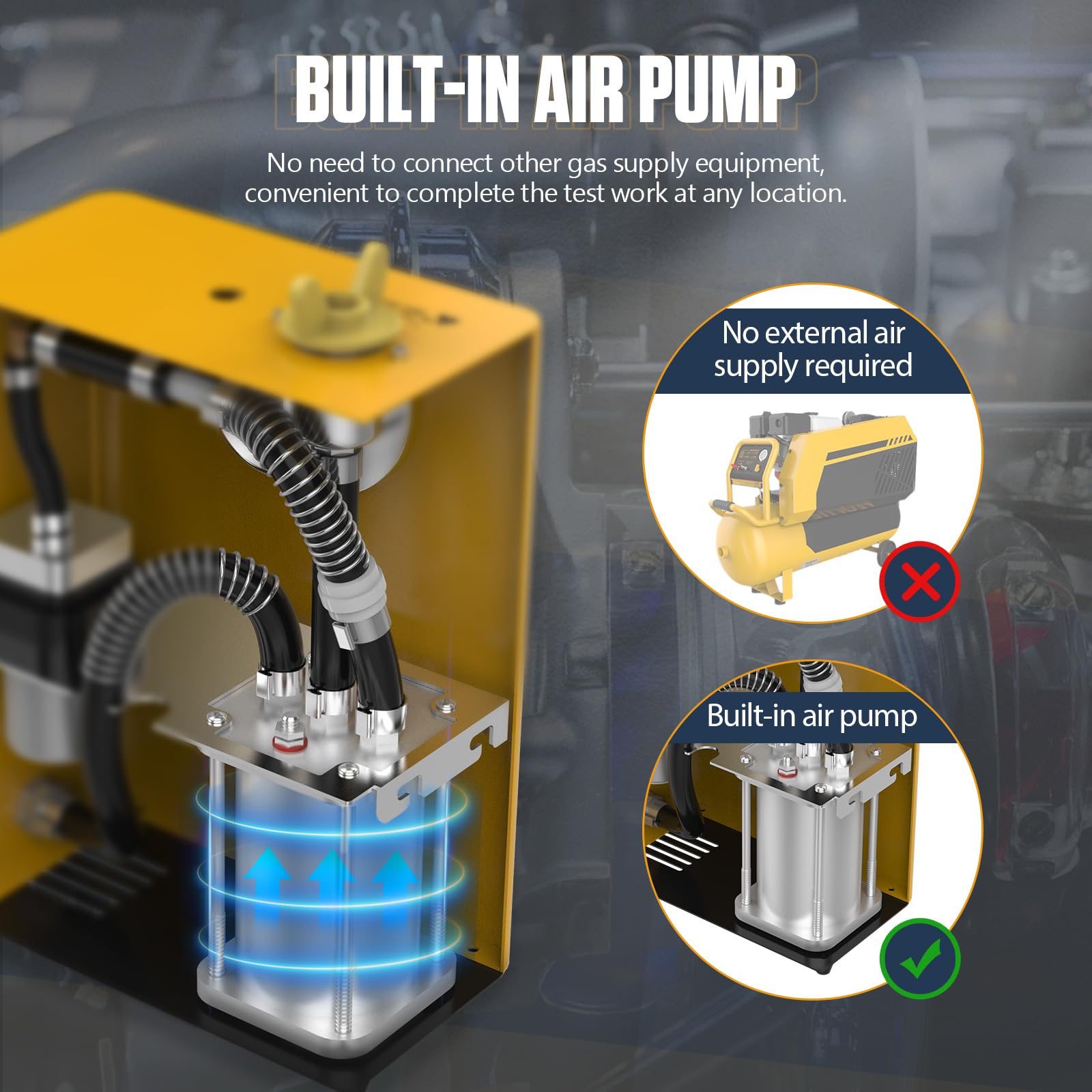 Detector de Fugas de Humo, comprobador de Fugas EVAP SDT60, detectores de Fugas de Combustible, comprobador de Fugas de vacío, comprobador de Fugas de máquina de Humo EVAP para tuberías de automóvil