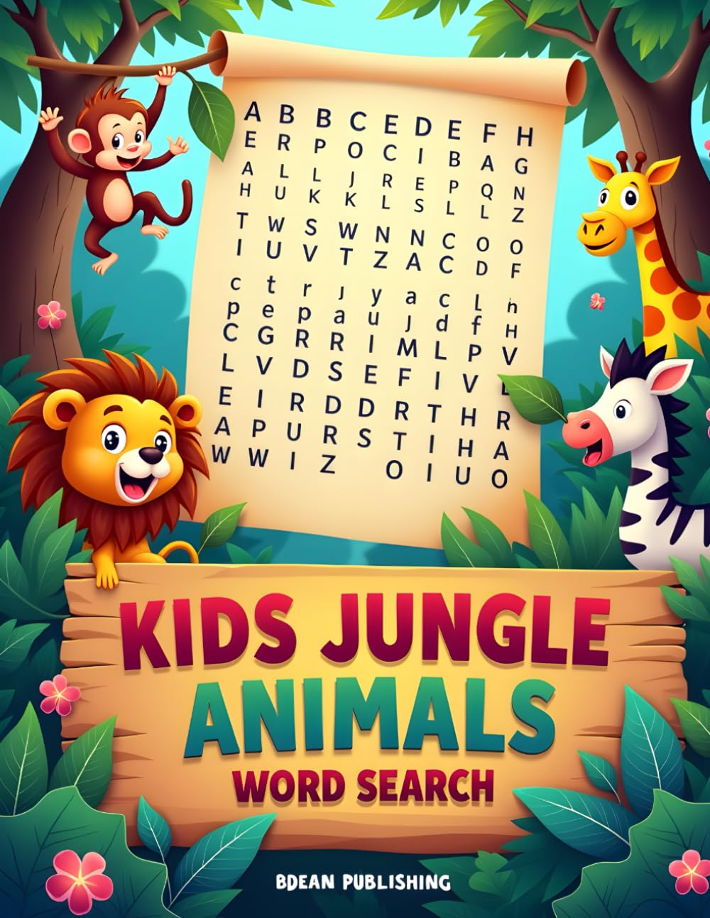 Kids Jungle Animals Word Search: Explore Jungle Animals and Reptiles Through Puzzles