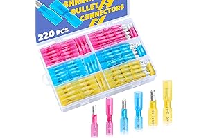 Haisstronica 220PCS Heat Shrink Bullet Connectors 12V Connectors Male and Female