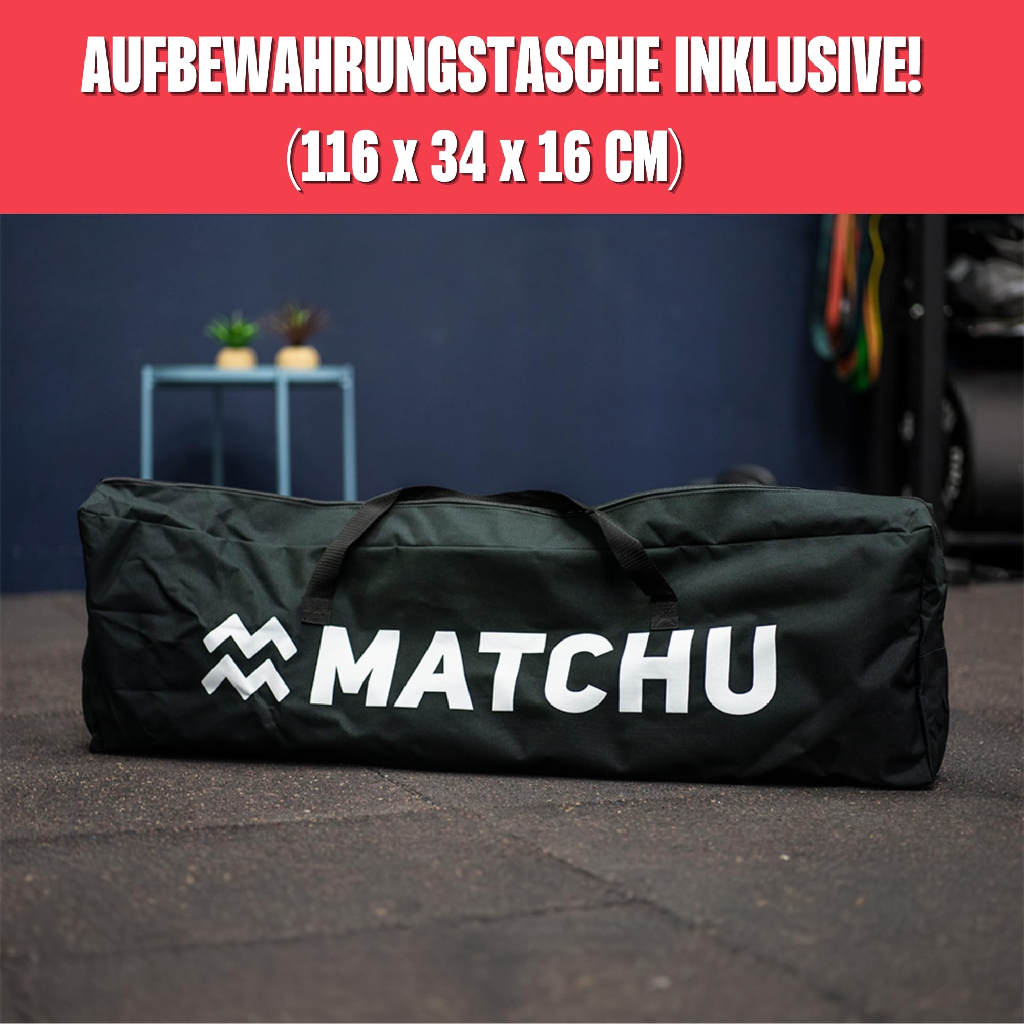 MATCHU - AirTrack - Turnmatte - Gymnastikmatte - Aufblasbar - 3x1 M - Inklusive Elektropumpe, Aufbewahrungstasche und Reparaturset - 150 KG Belastbarkeit