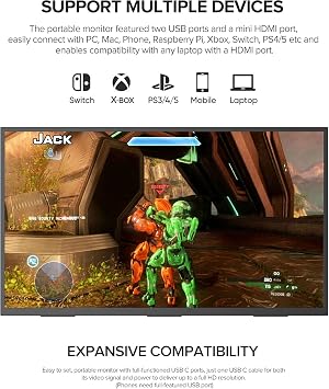 UPERFECT 23.8 120Hz Touchscreen Portable Monitor for Laptop/Mini PC