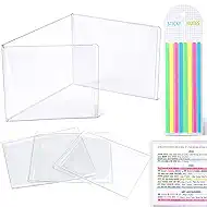 4 Pack Mahjong Card Sleeve, Fit Large Print Size(6 1/8”x4 3/4”) with 160 Pcs Mahjong Line Reader Highlighter Tape, Mahjong Card Protective Cover Holder Set, Clear Plastic Sleeves for NMJL Card