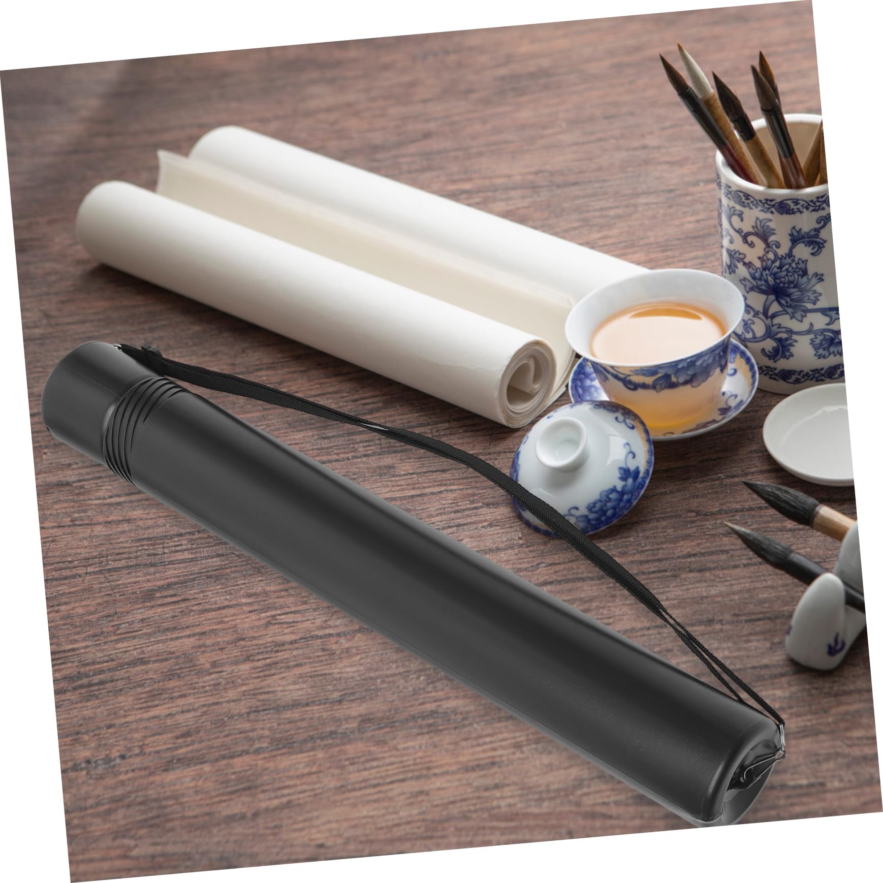 SEWACC 48 Telescoping Poster Tube Case Shoulder Strap Drawing Tube Storage for Artwork Reusable Painting Random Style