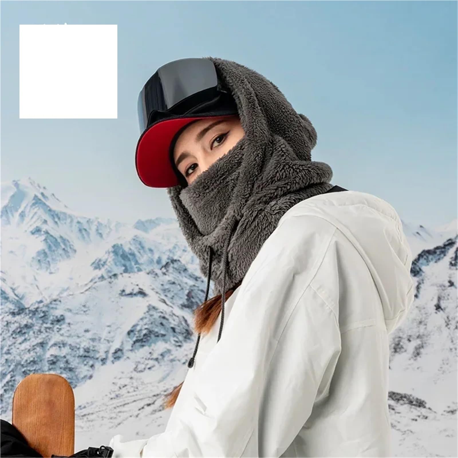 Sturmhaube, Winter-Radmütze, verdickt, warm, winddicht, Outdoor-Mütze, Ski-Lätzchen, kalte Kapuze, Motorrad, Skifahren, Fahrrad-Mütze für Outdoor