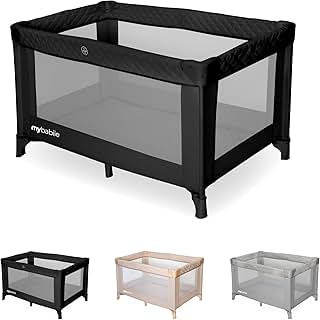 My Babiie Travel Cot - Lightweight, From Birth to 15kg, Easy