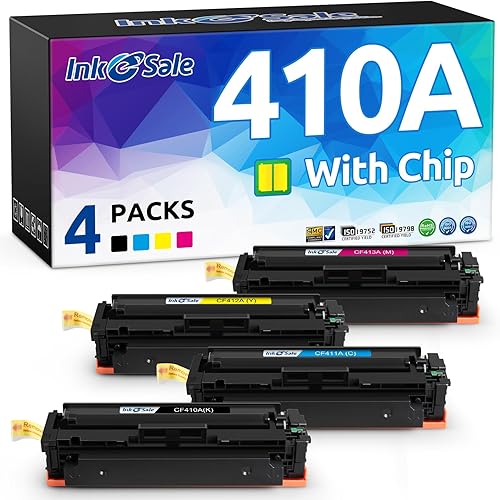 INK E-SALE Cartucho de tóner 410A remanufacturado de repuesto para HP 410A CF410A CF410X Juego de tóner para HP Pro MFP M477 M452 M477fdn M477fdw
