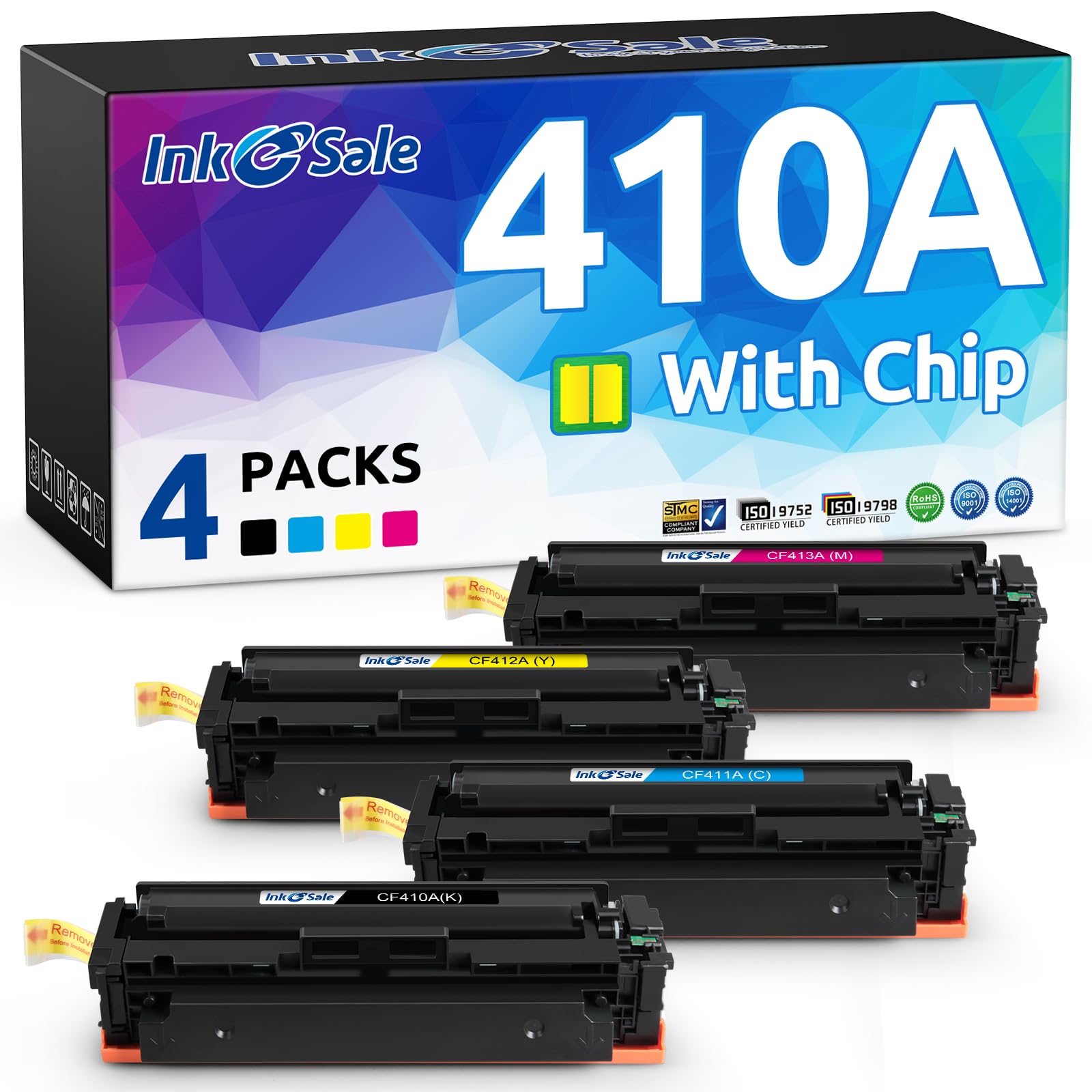 Ink E-Sale Remanufactured 410A Toner Cartridge Replacement for HP 410A CF410A CF410X Toner Set for HP Pro MFP M477 M452 M477fdn M477fdw M477fnw M452dn