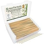 6 Inch Pointed Tips Cotton Swabs - Long Wooden Stick Cotton Buds Pointed Cotton Swabs With Case - Cotton Tipped Applicators For Makeup, Cleaning Gun, Electronics, Hard To Reach Area(400 count)