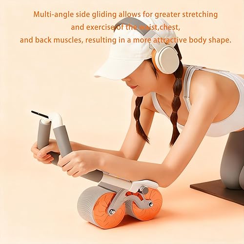 Miniatura 2 de New Ab Roller for Wheel, Home Workout Auto Rebound Abdominal Wheel, Ab Abdominal Exercise Roller with Elbow Support, Core Workout Equipment for
