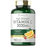 Carlyle Vitamin C 2000mg | with Rose HIPS | 150 Caplets | Vegetarian, Non-GMO, Gluten Free Supplement