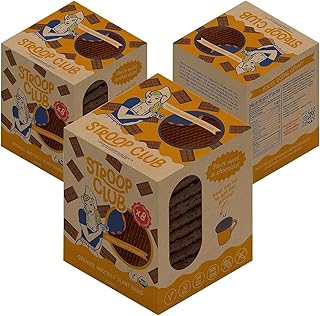 Stroop Club Chocolate Caramel Delights Cookies | Organic Waffles and Plant Based | Vegan Healthy Snacks Stroopwafels - 3 x Pack of 8 Waffles (24 Waffle Cookies)