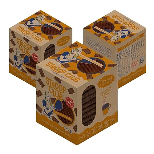 Miniatura 31 de Stroop Club Stroopwafels orgánicos de caramelo sin gluten, 12 unidades de 2 obleas (24 galletas de gofre)