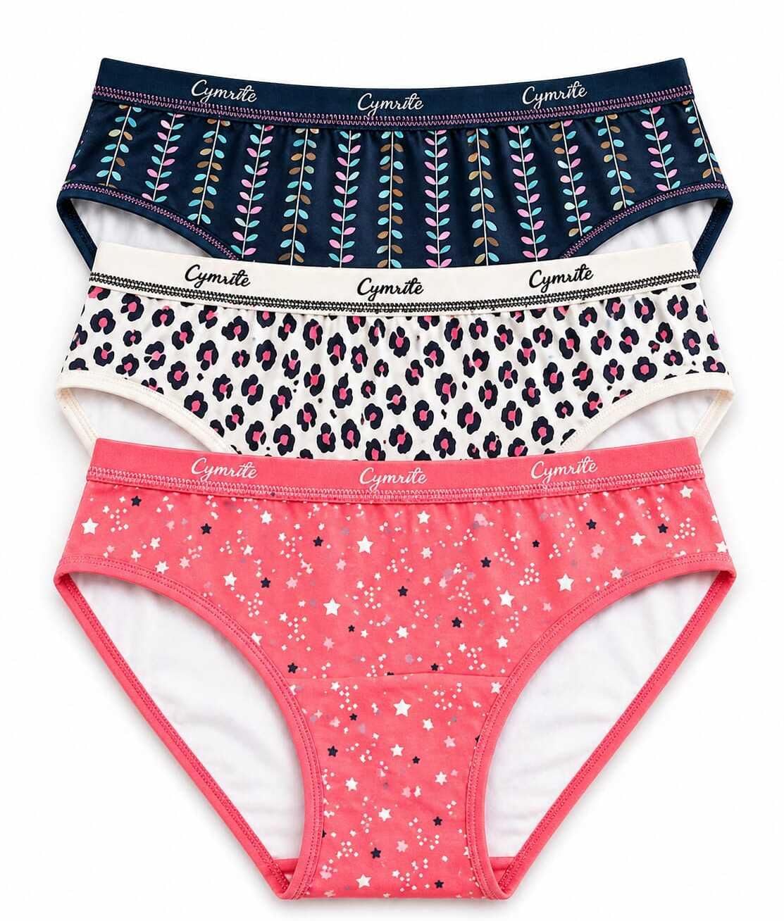Women’s Cotton Panties Soft Breathable Mid Rise Multicolour Everyday Comfort InnerUse_Pack of 3_cilory Star_Parent-image-21