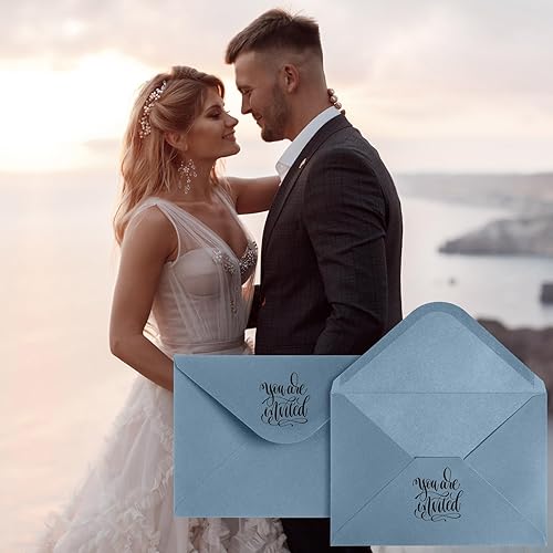 Miniatura 5 de Jutom 250 tarjetas de regalo de boda A7, sobres de 5 x 7 pulgadas, sobres de invitación con solapa en V para tarjetas de 5 x 7 pulgadas, sobres