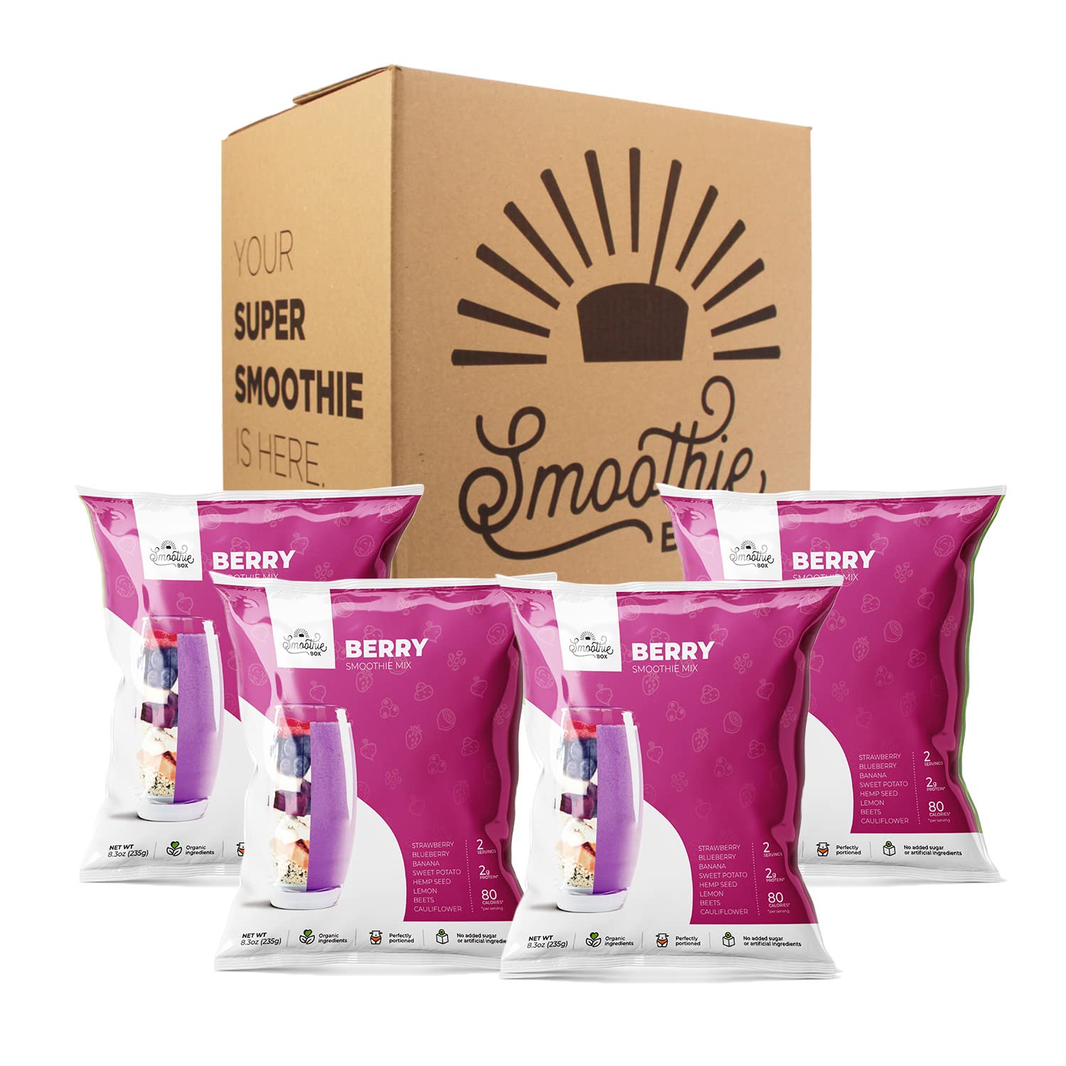 SmoothieBox - Blender Ready Frozen Smoothie Pouches (Berry)