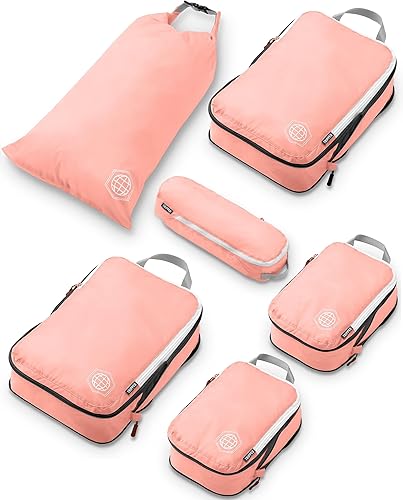 Juego de cubos de embalaje de compresión para viajes - Organizador de ropa ligero y duradero para equipaje de mano y maletas de TRIPPED Travel Gear