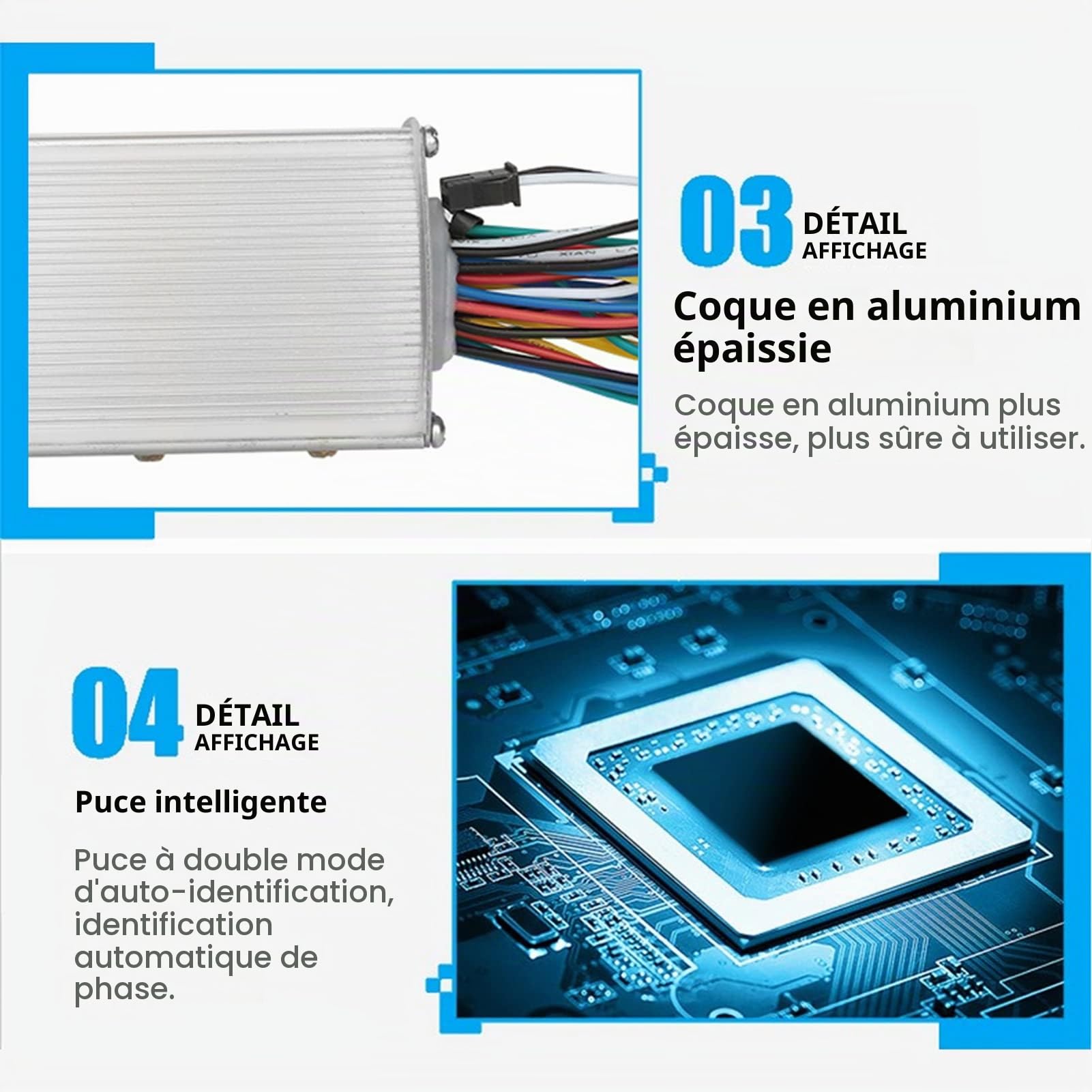 Contrôleur électronique de vélo sans balais 36 V/48 V 350W Régulateur de vitesse électrique sans balais pour scooter électrique de vélo