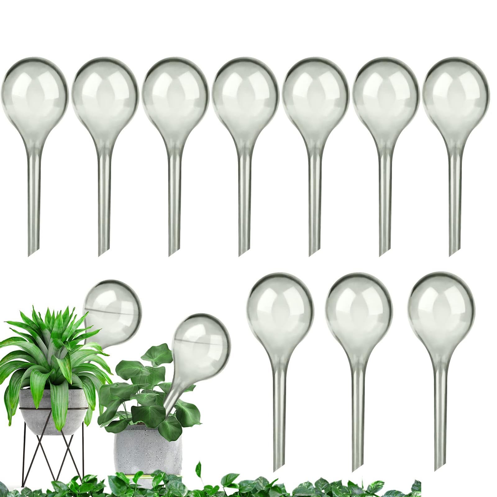 10 Pcs Self Watering Globes 13x5cm Plant Watering Bulbs PVC Automatic Watering Balls Plant Watering Spikes Self-Watering for Indoor and Outdoor Plants
