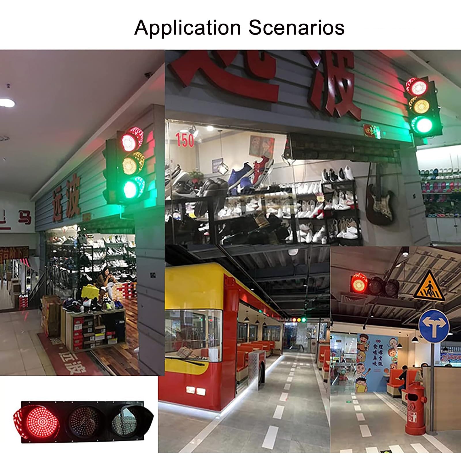 LED-verkeerslicht met Afstandsbediening, 3 Lampjes Rood, Geel, Groen Stoplicht, Industrieel Indicatielampje, voor Weg, Tolstation, Dokbaai, Waterdichte Kunststof Behuizing voor Buiten (Color : 24V