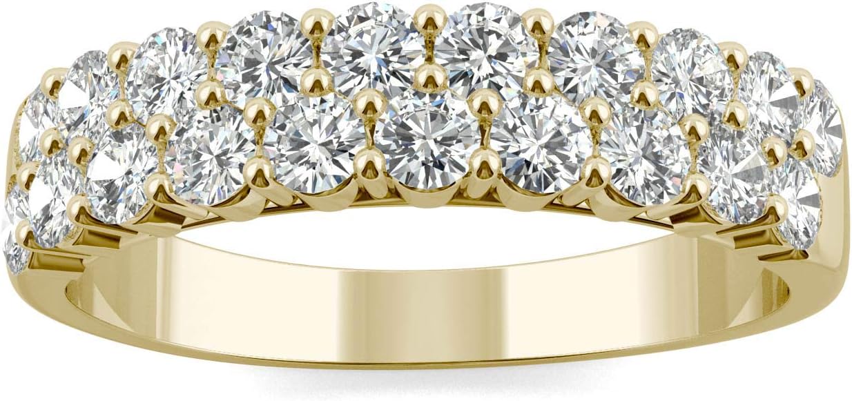 Charles & Colvard 14K Yellow Gold Moissanite 2.4mm Round Band, 1.00cttw DEW