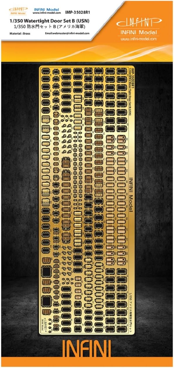 インフィニモデル Infiniti Model 1/350 IMP Series WWII US Navy Watertight Door Ship Etched Parts for Plastic Models IMP3528