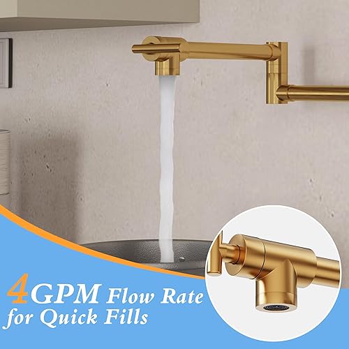 Miniatura 10 de Grifo de cocina con rociador extraíble, grifo de fregadero de cocina con resorte de palanca de una sola manija, níquel cepillado