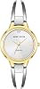 Anne Klein Women's Genuine Diamond Dial Bangle Watch, two tone, Made in Japan