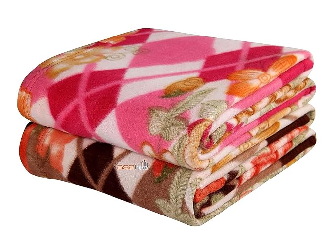 BSB HOME All Season Multipurpose Polar Fleece Single Bed Printed Assorted Multicolor Light Weight Blanket (Set of 2, 90 x 60 inches)(Skin Friendly) - Prime Collections | TC - 240