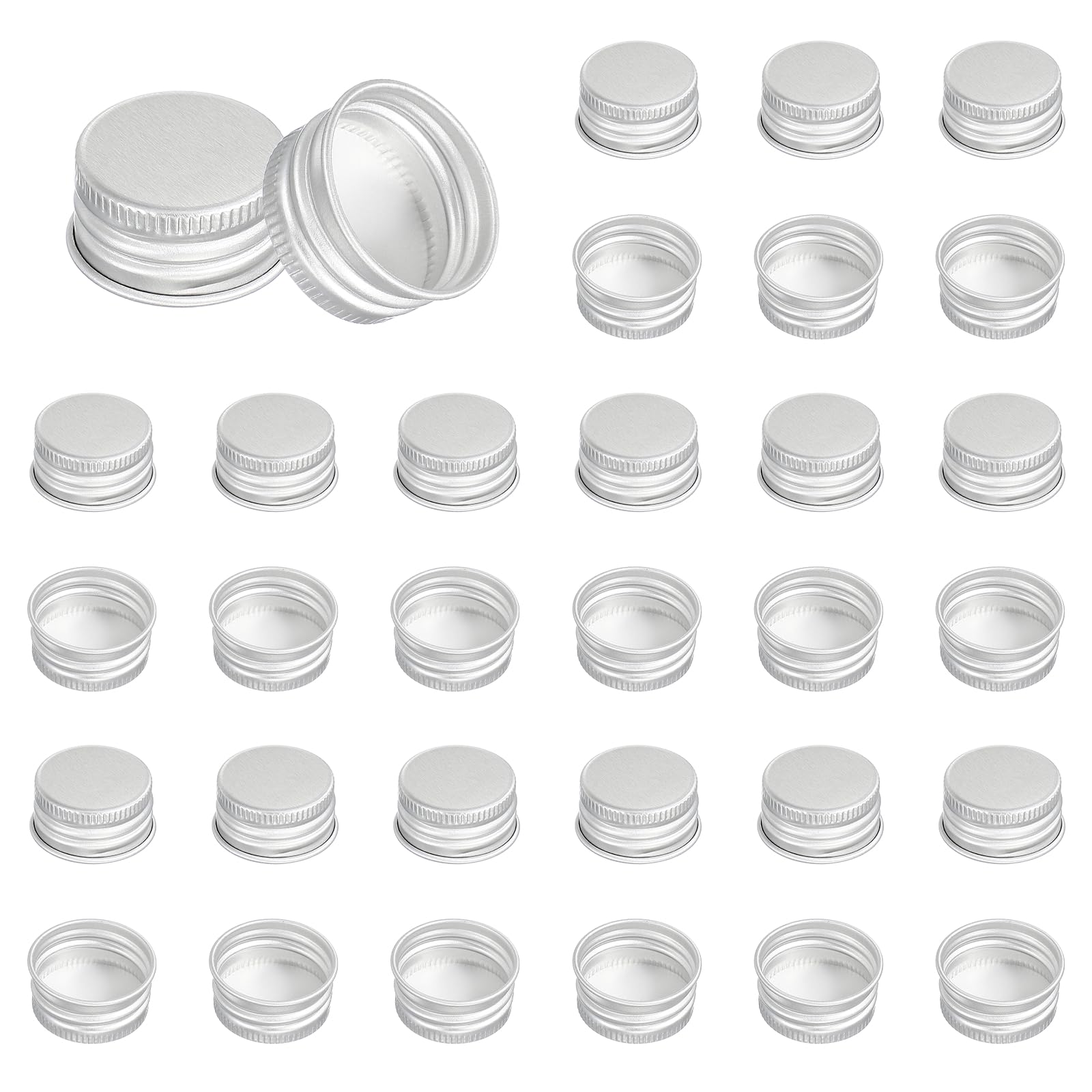 PATIKIL 31mm Aluminum Metal Round Mason Jar Screw Lids 54 Pcs Silver Tone — Amazon image 9