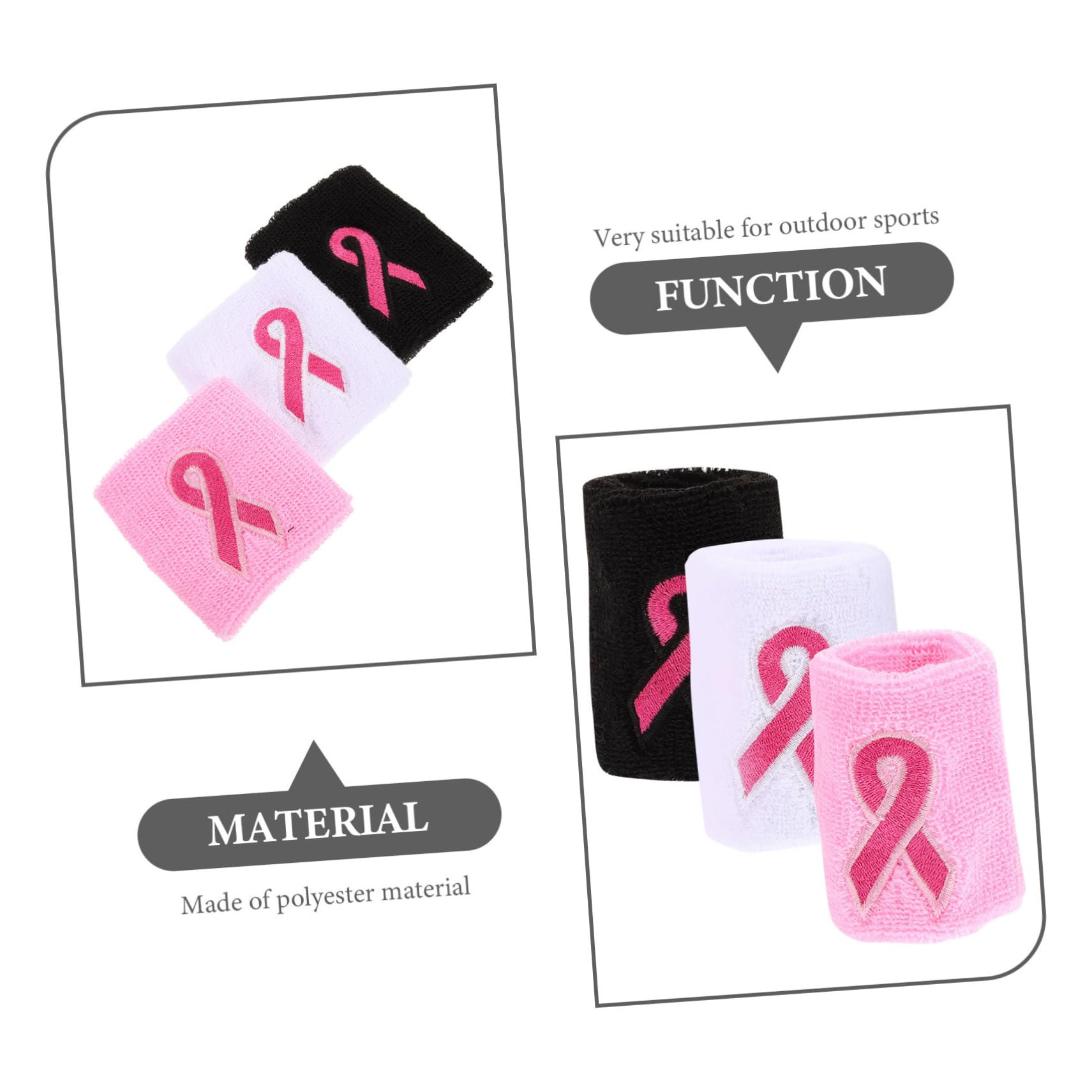 BESTonZON 4 Ensembles Bracelet Conscient Maintien Poignet Entraînement avec Attelle De Poignet Bracelet De Sport Protège-Poignets De Fitness Sport Bracelet Polyester 3 Paires*4