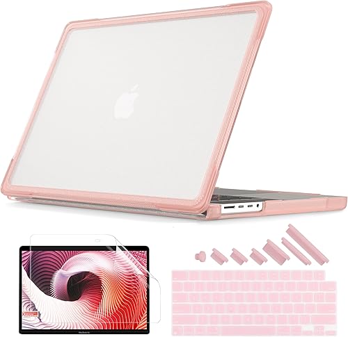 Miniatura 19 de Batianda Funda de protección definitiva para MacBook Pro de 14 pulgadas 2025 M5 M4 M3 Pro Max Chip mate translúcido resistente carcasa de armadura