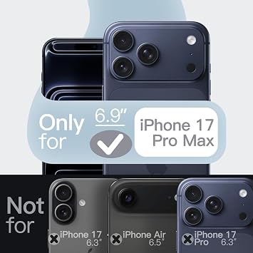 JETech Silicone Case for iPhone 17 Pro Max, Black