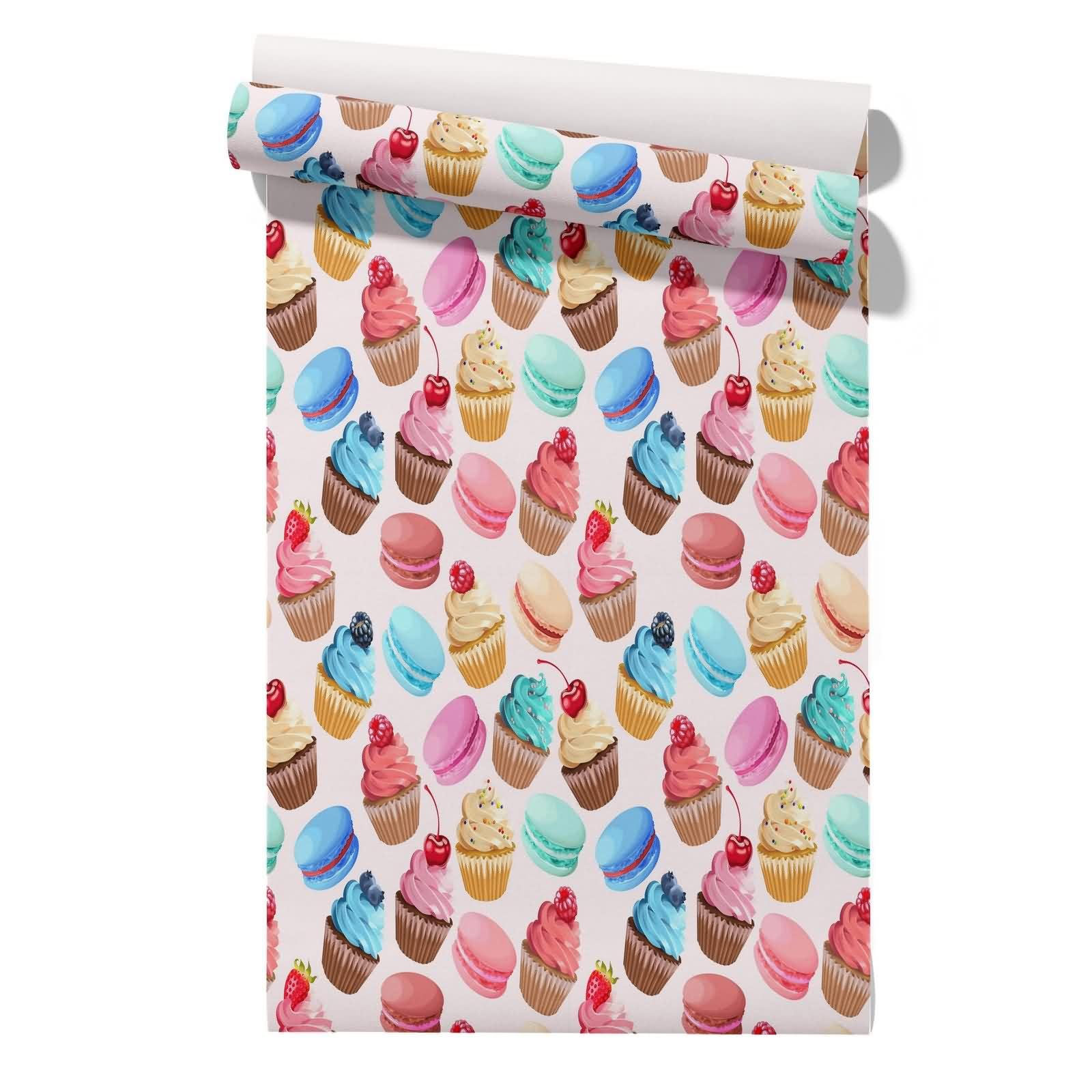 CEVAN Indian Peel and Stick Wallpaper Anti Non Slip Drawer Mat Shelf Liner Cabinet Storage Pad Kitchen Cake Cute Cartoon 45x500cm