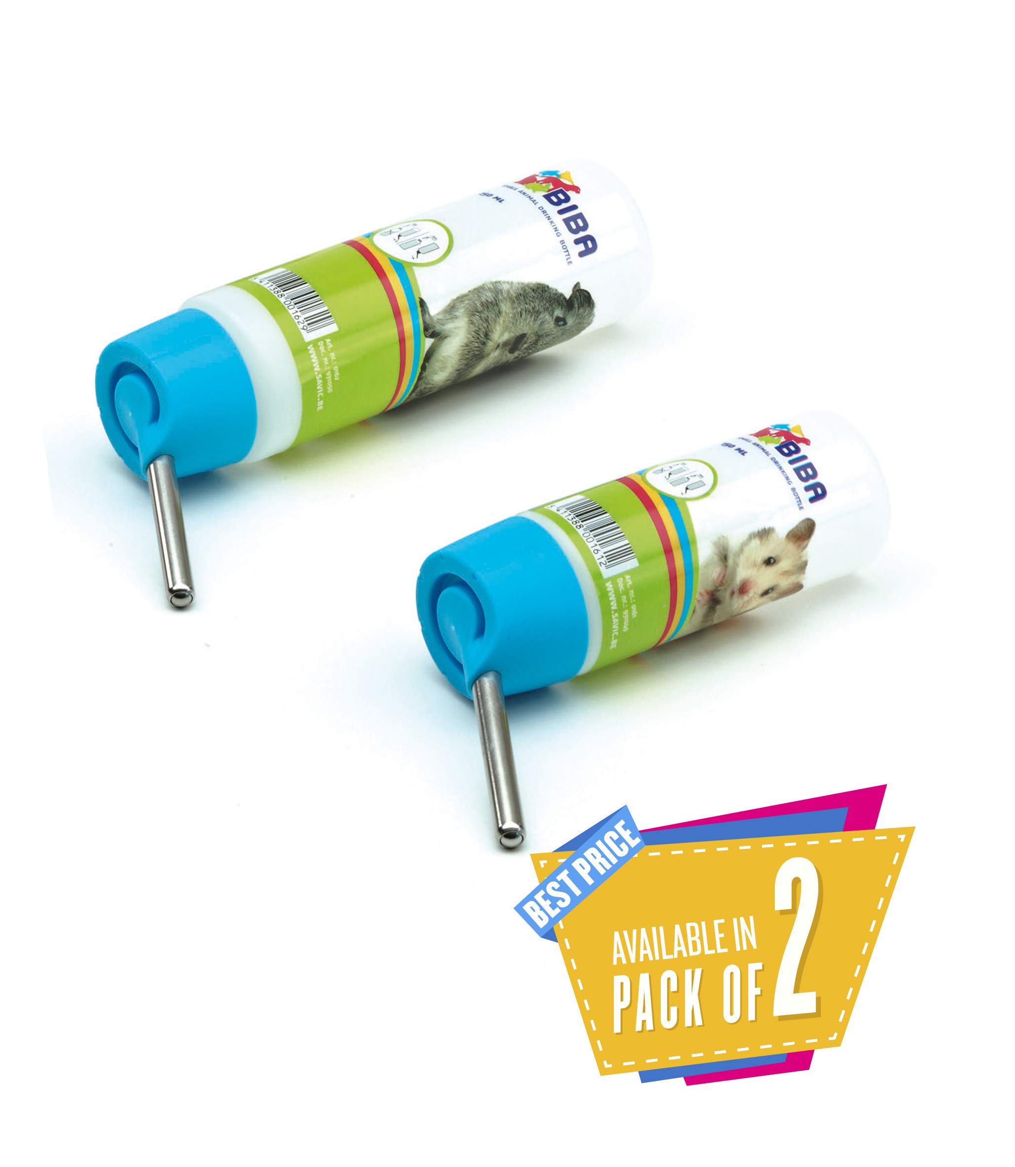Savic Biba Drink Bottle 150ml for Hamsters & Guinea Pigs Pack of 2