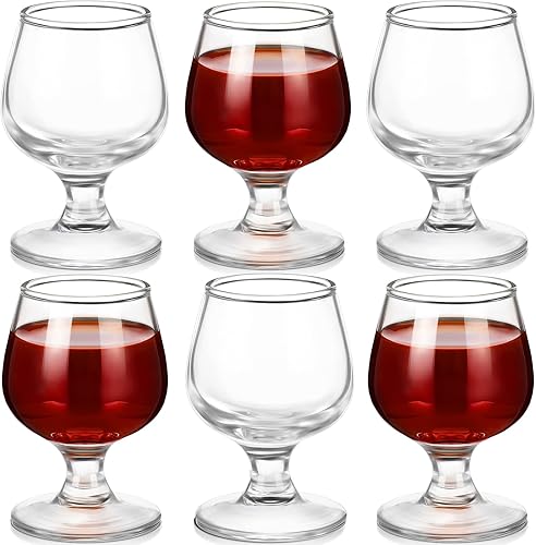 Miniatura 1 de Juego de 6 vasos de chupito de 2 onzas para whisky, brandy, tequila, vasos transparentes de degustación, snifters, cordial y vasos de jerez