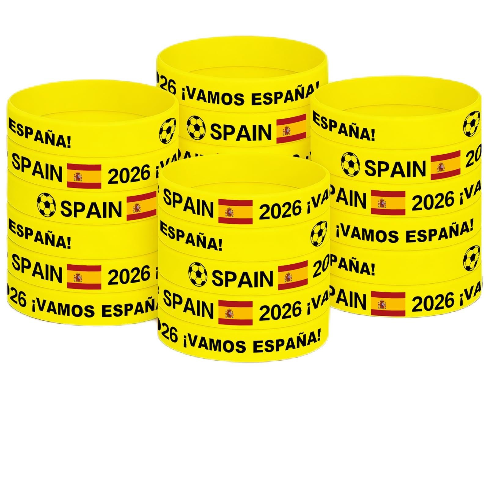 YESAH Pulsera de silicona 20P, pulsera de porristas de la Copa Mundial 2026, adultos