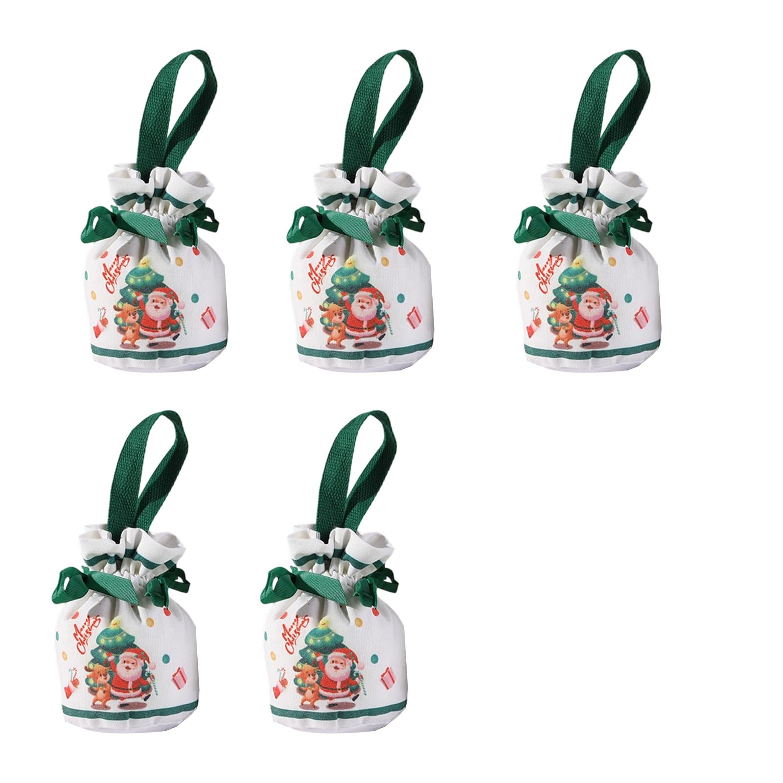 KAQNTUD Reusable Fabric Storage Bag with Drawstring for Christmas Decorations and Gift Organisation. Decorative Christmas Items Holiday Party Gift Organisers