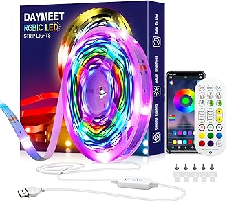 Daymeet Led Lights for Bedroom, 33ft Led Chasing Effect Dream RGB Light Strip