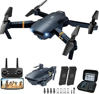 MOCVOO E58 Drone with 1080P HD Camera for Adults Kids Beginners - Foldable FPV Quadcopter, 2 Batteries, One Key Start, Altitude Hold, Headless Mode, 3D Flips