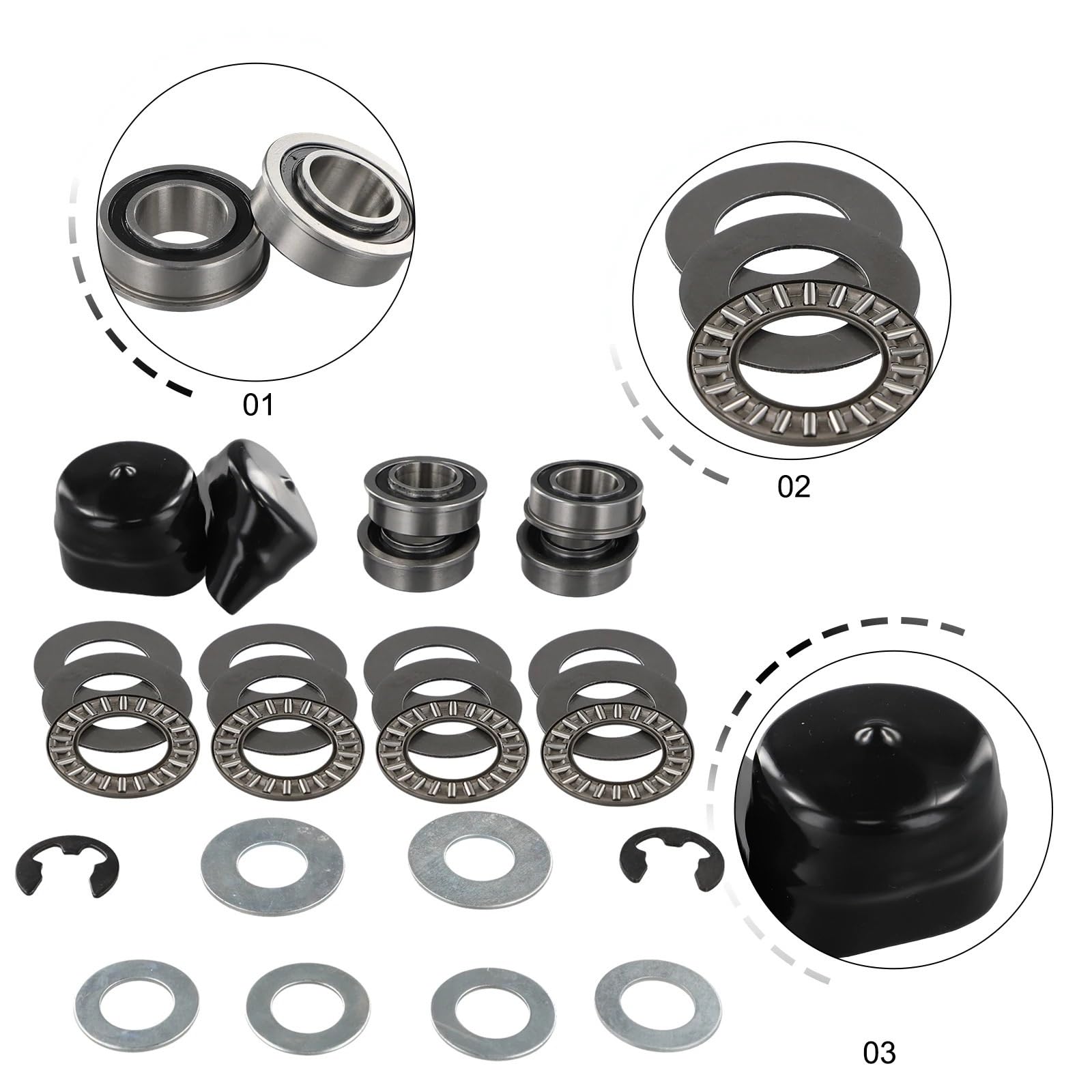 Roulement de douille de roue avant, compatible avec les tondeuses à gazon modèle 9040H 532009040 532124959 M123811
