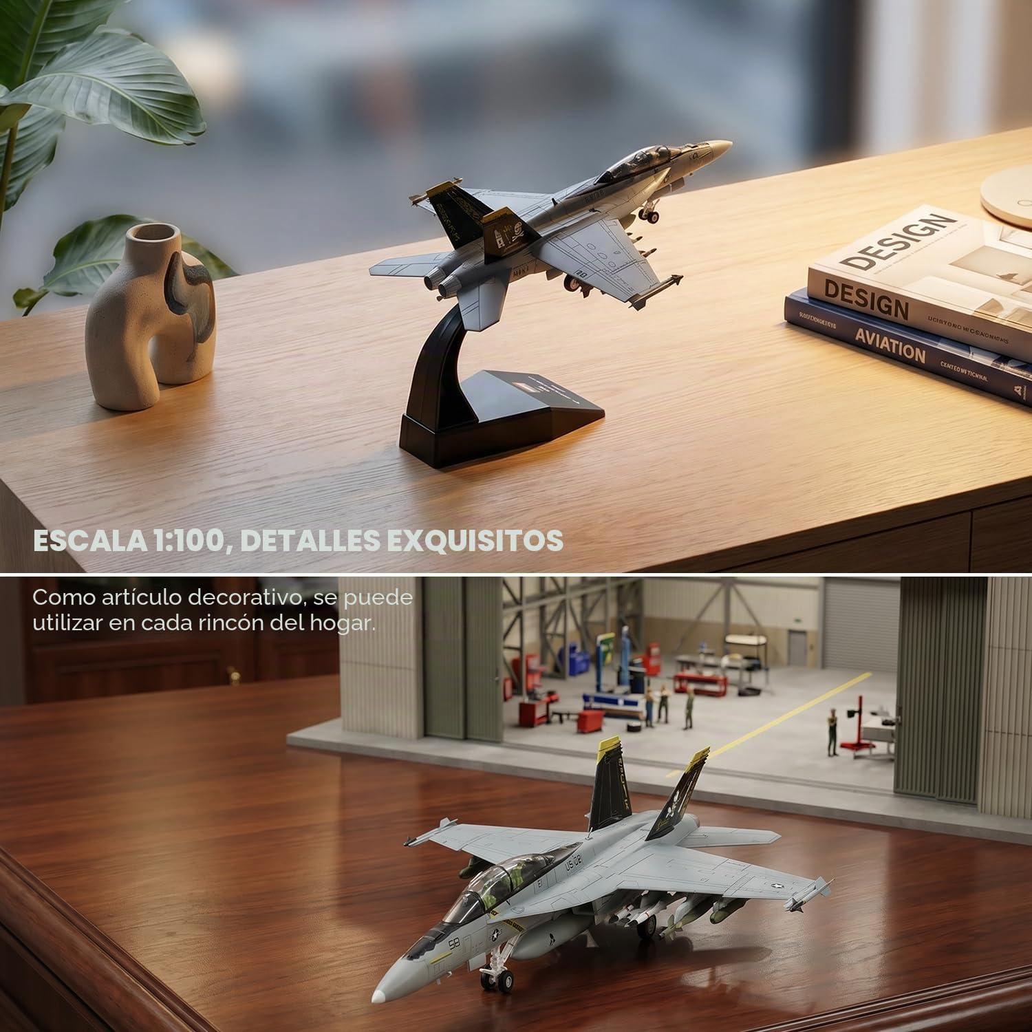 NUOTIE Modelo de Avión de Combate Preconstruido de Metal Fundido a Escala 1/100 F/A-18 Super Hornet, Réplica de la Librea Jolly Roger de 1943-2018 Militar para Colección o Regalo