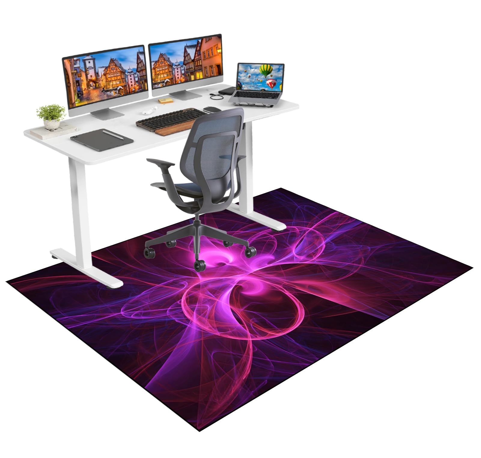Gaming Chair Mat for Carpet Floors Desk Chair Floor Protector Mat for Carpet Protector Chair Mat Non Slip Floor Mat for Office Chair Mat for Carpeted and Hardwood Floor Gaming Floor Mat 70 x 100 cm