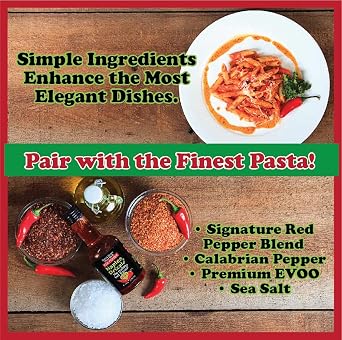 Pepperolio - Condiment & Ingredient - The Italian Hot Sauce. Extra Virgin Olive Oil-Red Pepper Drizzle.