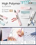 Nicpro 6PCS Pastel Cute Mechanical Pencil Set, Mechanical Pencils 0.5 & 0.7 mm with 6 Tubes HB (360PCS) Pencil Leads, 3PCS Erasers and 9PCS Eraser Refills, Aesthetic School Supplies for Girls Writing