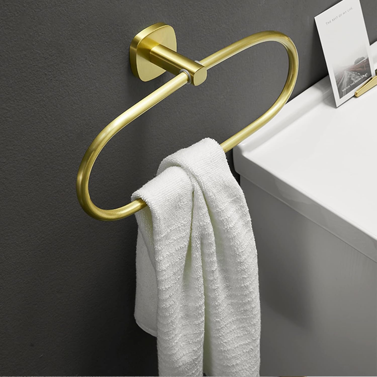 Nordic Oval Towel Rack, Bathroom Towel Ring, Circular Towel Ring, Oval Towel Hanger Holder Bathroom
