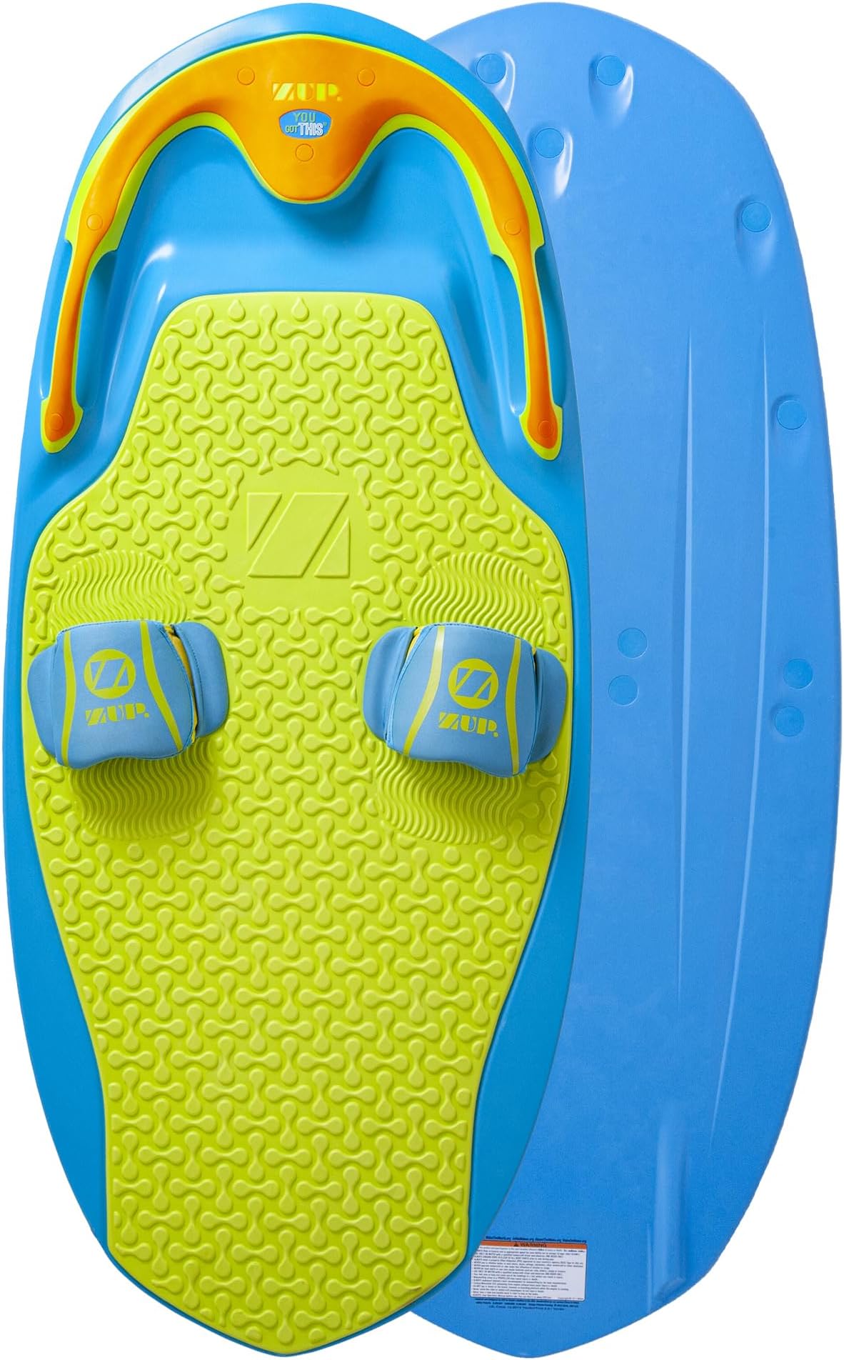 ZUP You Got This 2.0 Board, All-in-One Kneeboard, Wakeboard, Wakeskate, and Wakesurf Board for All Ages, Blue