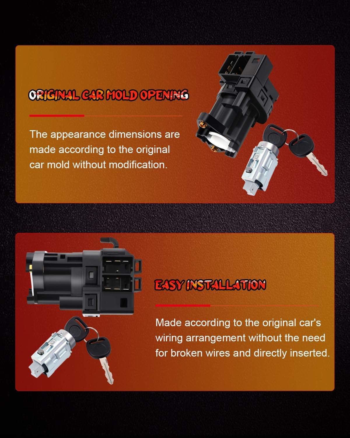 cciyu Ignition Lock Cylinder and Starter Switch Replacement Fits for 1997-2005 for Chevrolet Malibu Impala Monte Carlo for Oldsmobile Alero Cutlass Intrigue for Pontiac Grand Am