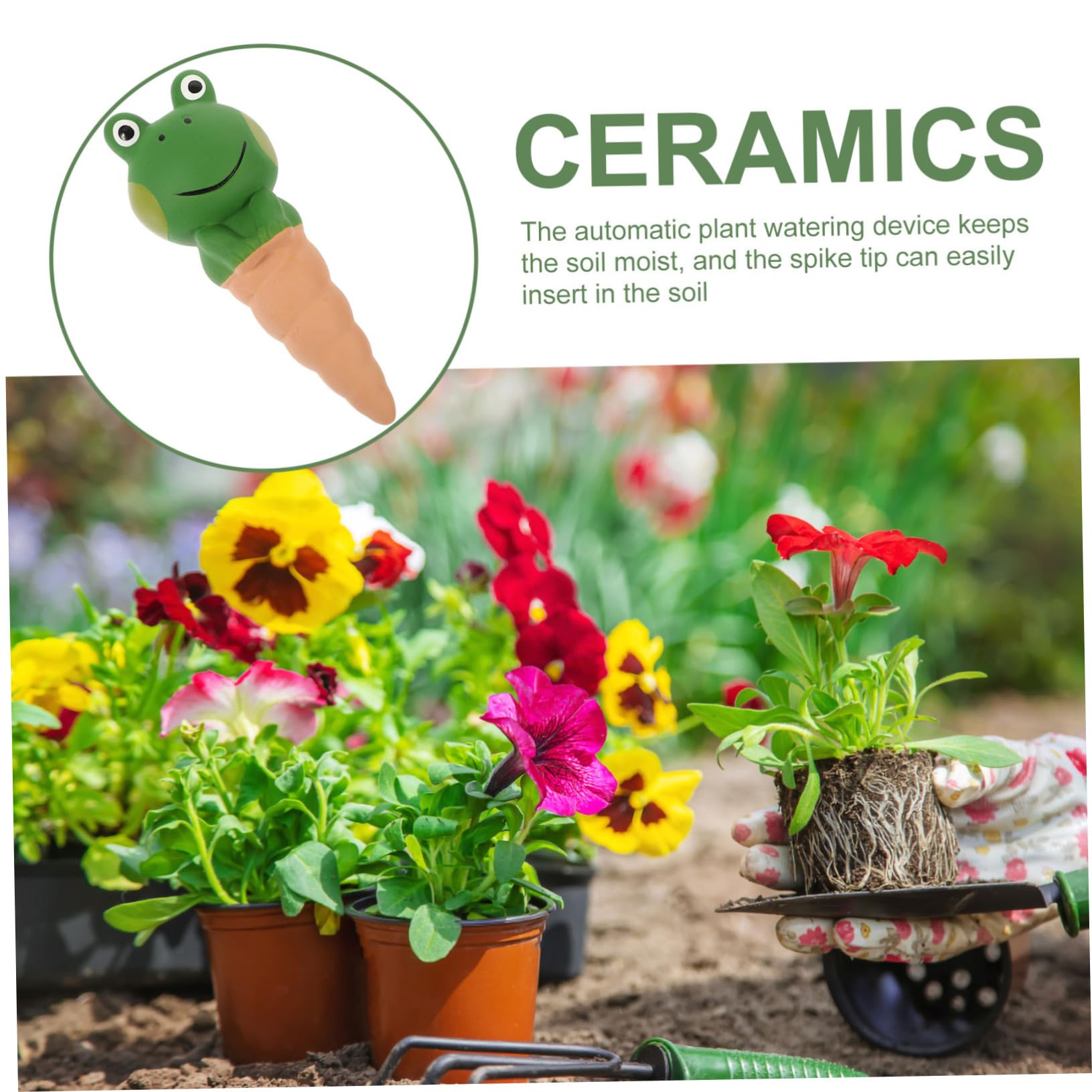 UKCOCO Globes D'arrosage Automatiques pour Plantes, Lot de 4 en Céramique