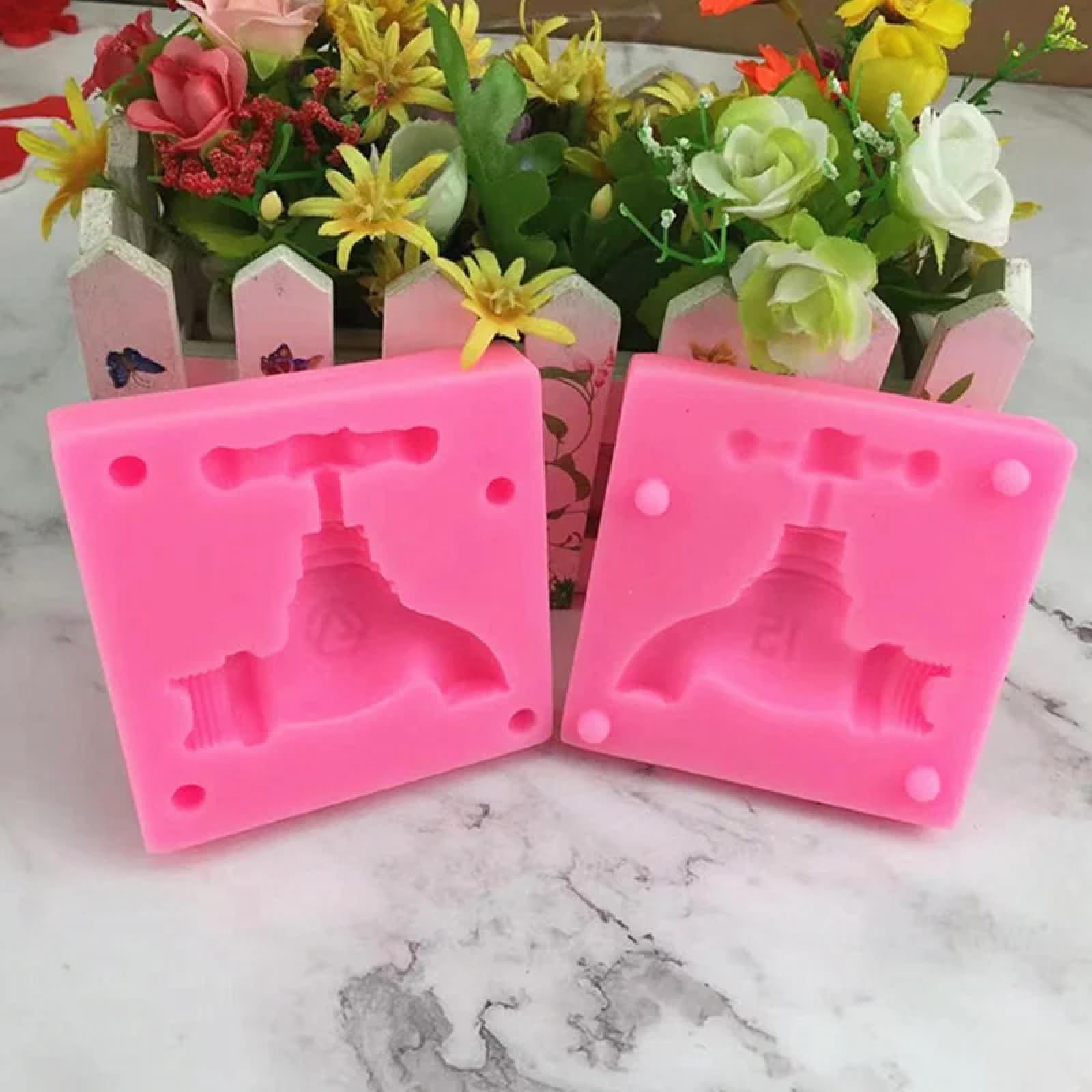 Molde de silicona para hacer fondant, 8,8 x 8,8 cm, molde de silicona 3D, para decoración de pasteles, chocolate, caramelos, herramientas para hornear, moldes de resina para fondant, accesorios